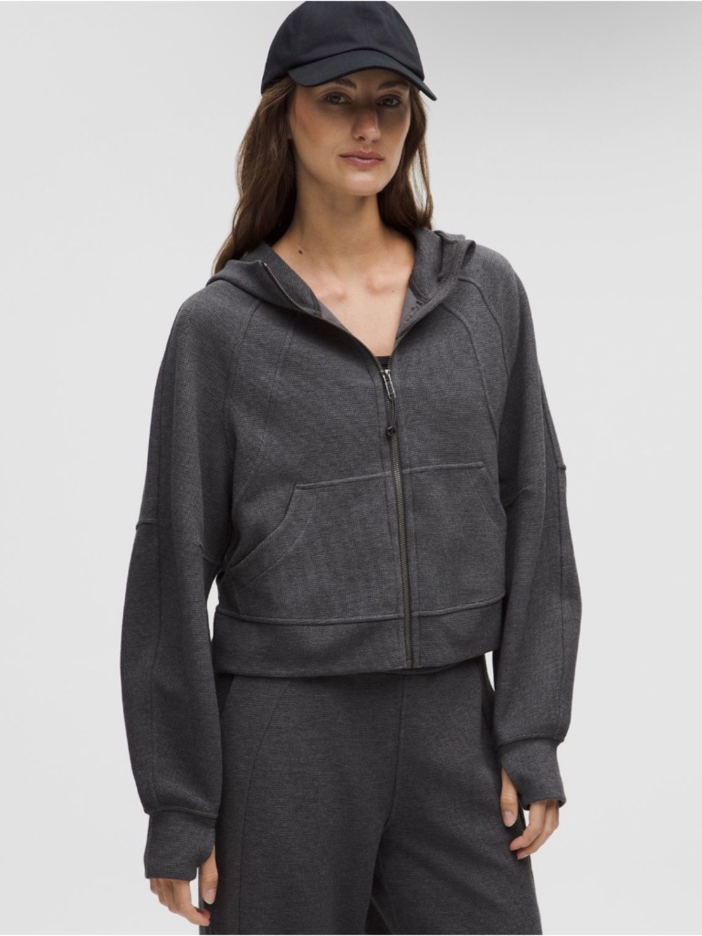 Lululemon scuba oversized full zip waffle knot hoodie